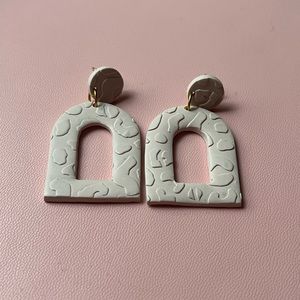 Ivory leopard earrings
